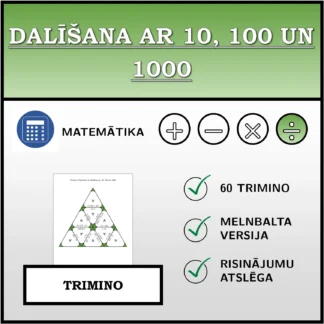 Trimino: Dalīšana ar 10, 100 un 1000