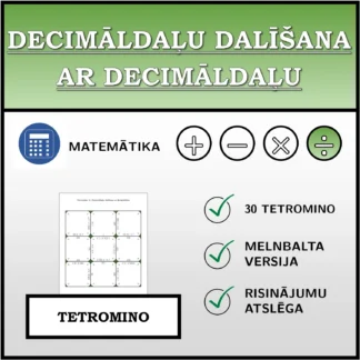 Tetromino: Decimāldaļu dalīšana ar decimāldaļu
