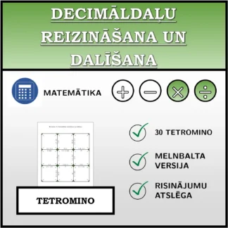 Tetromino: Decimāldaļu reizināšana un dalīšana
