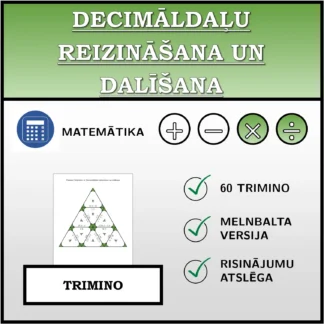 Trimino: Decimāldaļu reizināšana un dalīšana