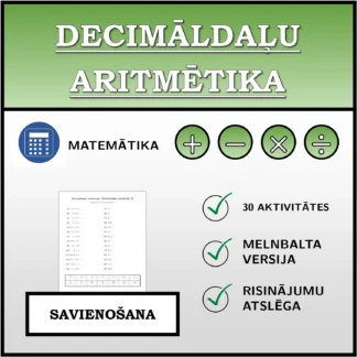 Savienošanas uzdevums: Decimāldaļu aritmētika