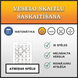 Atmiņas spēle: Veselo skaitļu saskaitīšana