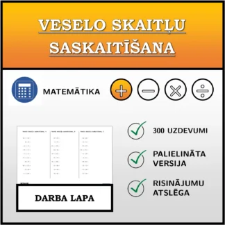 Darba lapa: Veselo skaitļu saskaitīšana