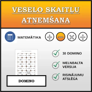 Domino: Veselo skaitļu atņemšana