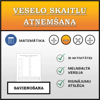 Savienošanas uzdevums: Veselo skaitļu atņemšana