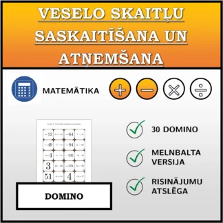 Domino: Veselo skaitļu saskaitīšana un atņemšana