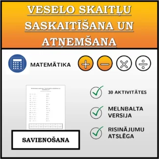 Savienošanas uzdevums: Veselo skaitļu saskaitīšana un atņemšana