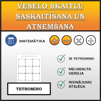Tetromino: Veselo skaitļu saskaitīšana un atņemšana