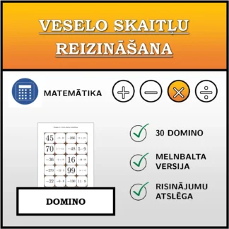 Domino: Veselo skaitļu reizināšana
