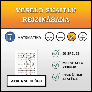 Atmiņas spēle: Veselo skaitļu reizināšana
