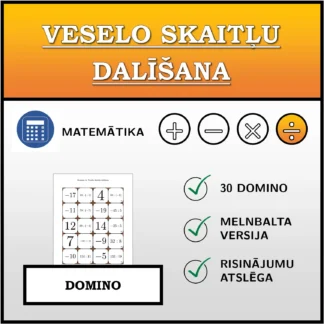 Domino: Veselo skaitļu dalīšana