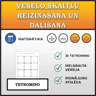 Tetromino: Veselo skaitļu reizināšana un dalīšana