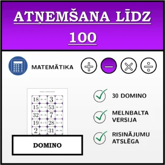 Domino: Atņemšana līdz 100