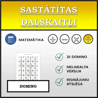 Domino: Sastātītas daļskaitļi