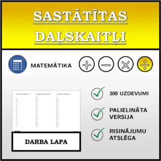 Darba lapa: Sastātītas daļskaitļi