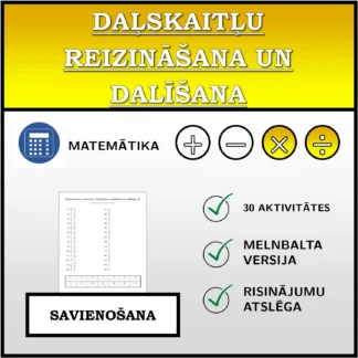 Savienošanas uzdevums: Daļskaitļu reizināšana un dalīšana