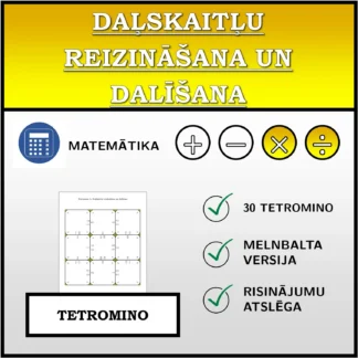 Tetromino: Daļskaitļu reizināšana un dalīšana