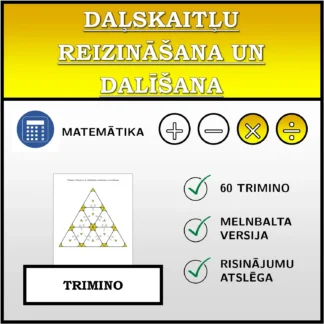 Trimino: Daļskaitļu reizināšana un dalīšana