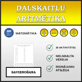 Savienošanas uzdevums: Daļskaitļu aritmētika