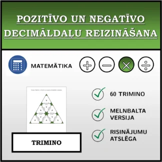 Trimino: Pozitīvo un negatīvo decimāldaļu reizināšana