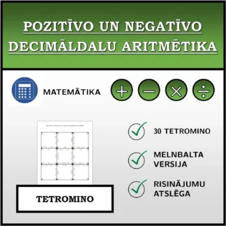 Tetromino: Pozitīvo un negatīvo decimāldaļu aritmētika