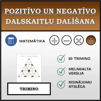 Trimino: Pozitīvo un negatīvo daļskaitļu dalīšana