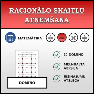Domino: Racionālo skaitļu atņemšana