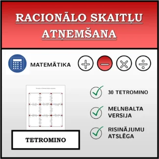 Tetromino: Racionālo skaitļu atņemšana