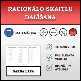Darba lapa: Racionālo skaitļu dalīšana