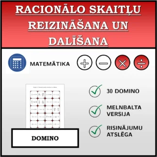 Domino: Racionālo skaitļu reizināšana un dalīšana