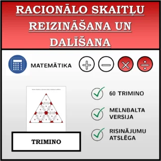 Trimino: Racionālo skaitļu reizināšana un dalīšana