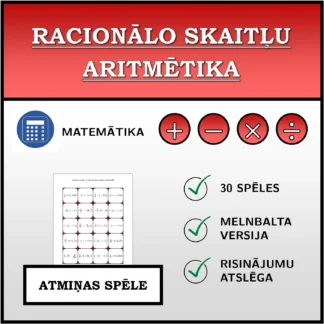 Atmiņas spēle: Racionālo skaitļu aritmētika