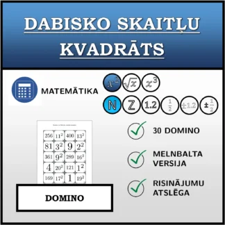 Domino: Dabisko skaitļu kvadrāts