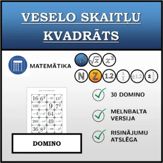 Domino: Veselo skaitļu kvadrāts