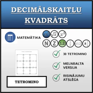 Tetromino: Decimālskaitļu kvadrāts