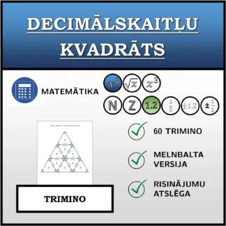 Trimino: Decimālskaitļu kvadrāts