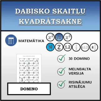 Domino: Dabisko skaitļu kvadrātsakne