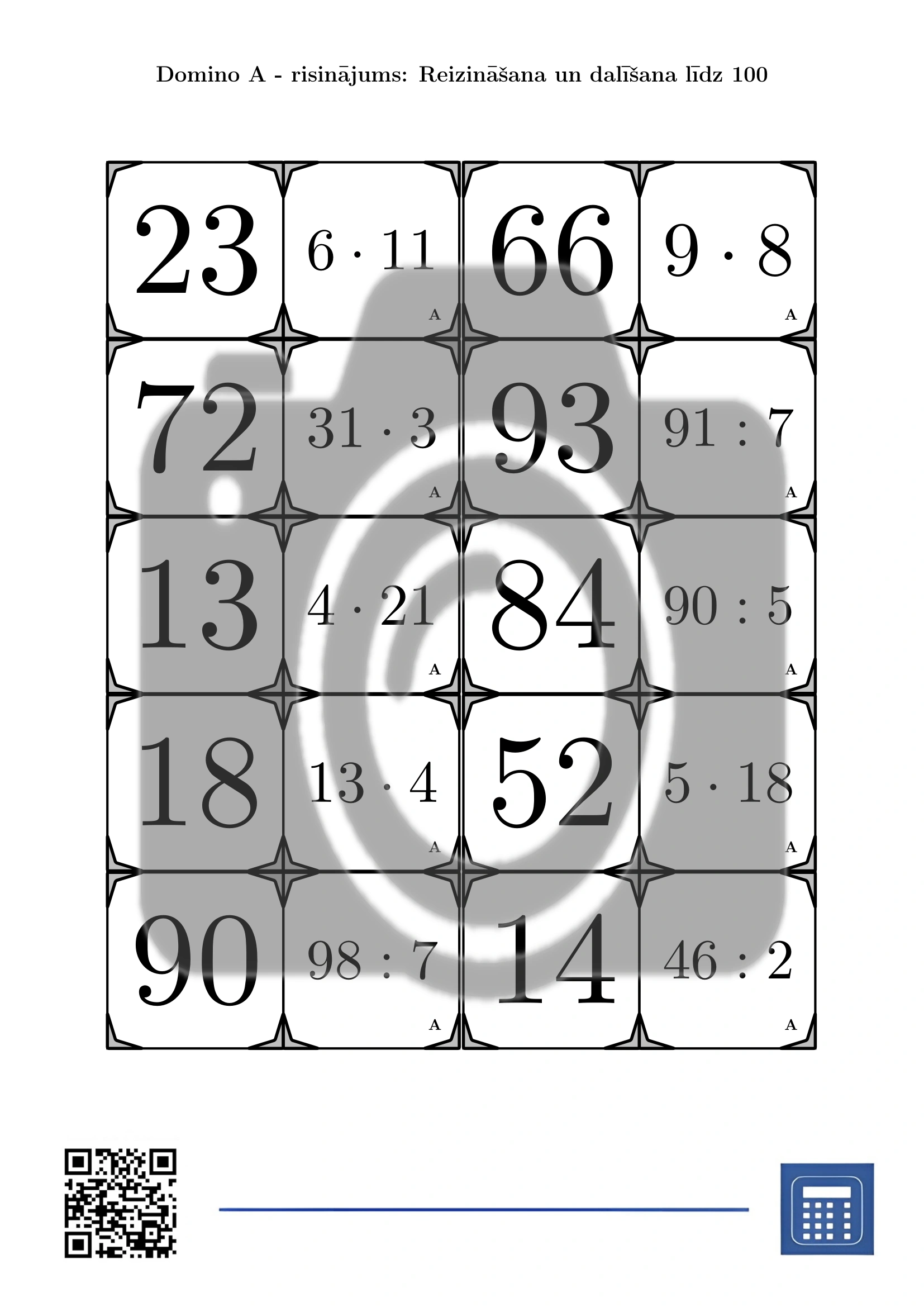 Domino: Reizināšana un dalīšana līdz 100 - Image 4