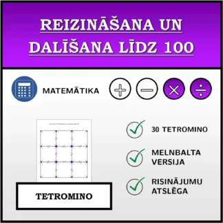 Tetromino: Reizināšana un dalīšana līdz 100
