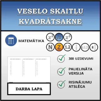 Darba lapa: Veselo skaitļu kvadrātsakne