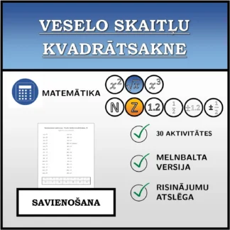 Savienošanas uzdevums: Veselo skaitļu kvadrātsakne