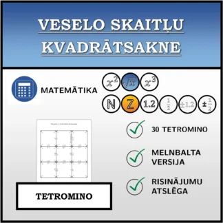 Tetromino: Veselo skaitļu kvadrātsakne