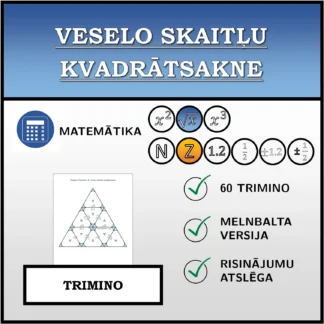 Trimino: Veselo skaitļu kvadrātsakne