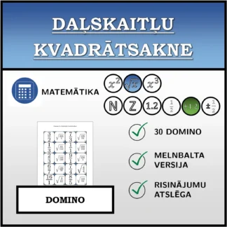 Domino: Daļskaitļu kvadrātsakne
