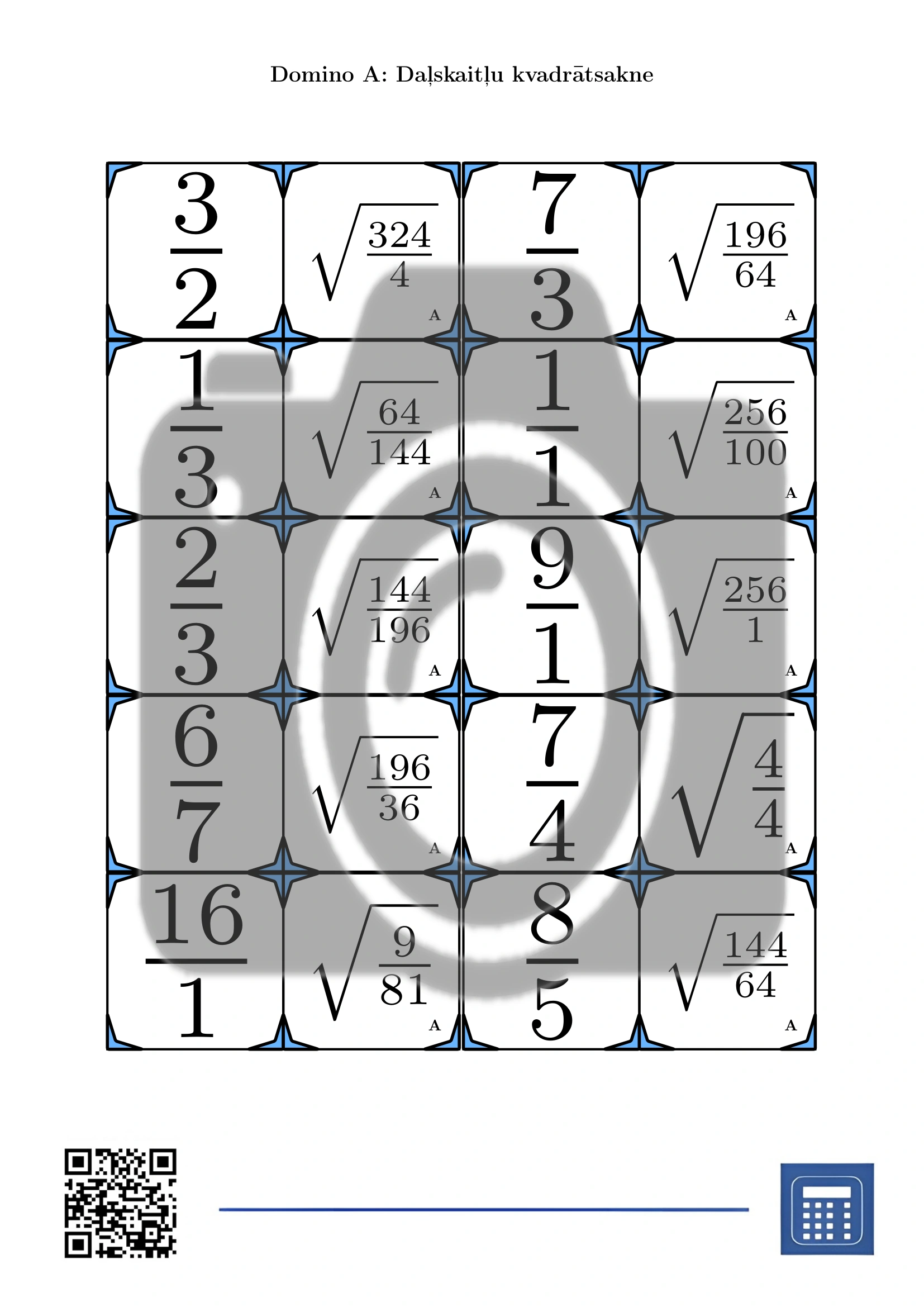 Domino: Daļskaitļu kvadrātsakne - Image 2