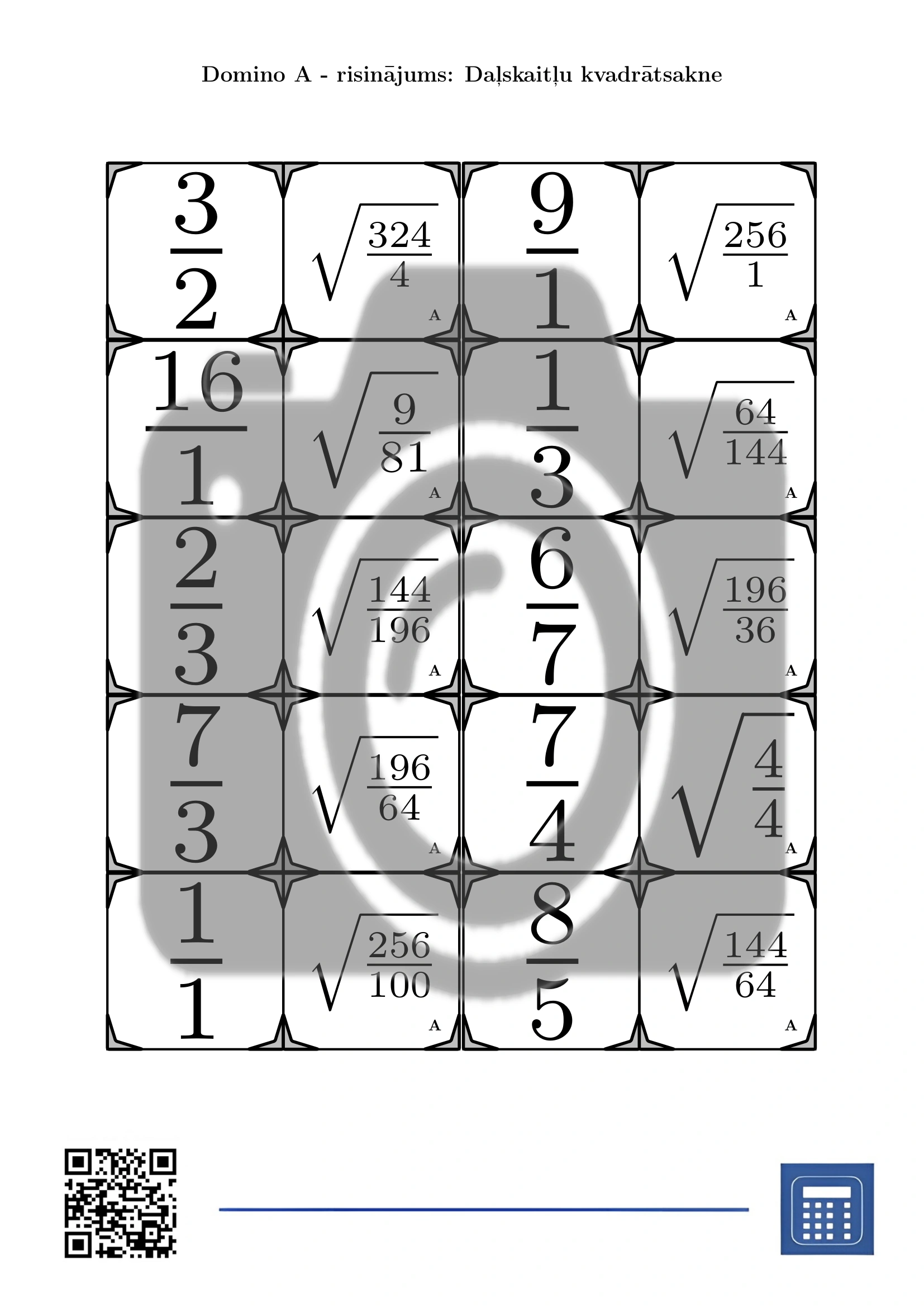 Domino: Daļskaitļu kvadrātsakne - Image 4
