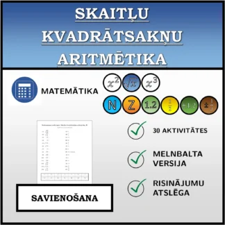 Savienošanas uzdevums: Skaitļu kvadrātsakņu aritmētika